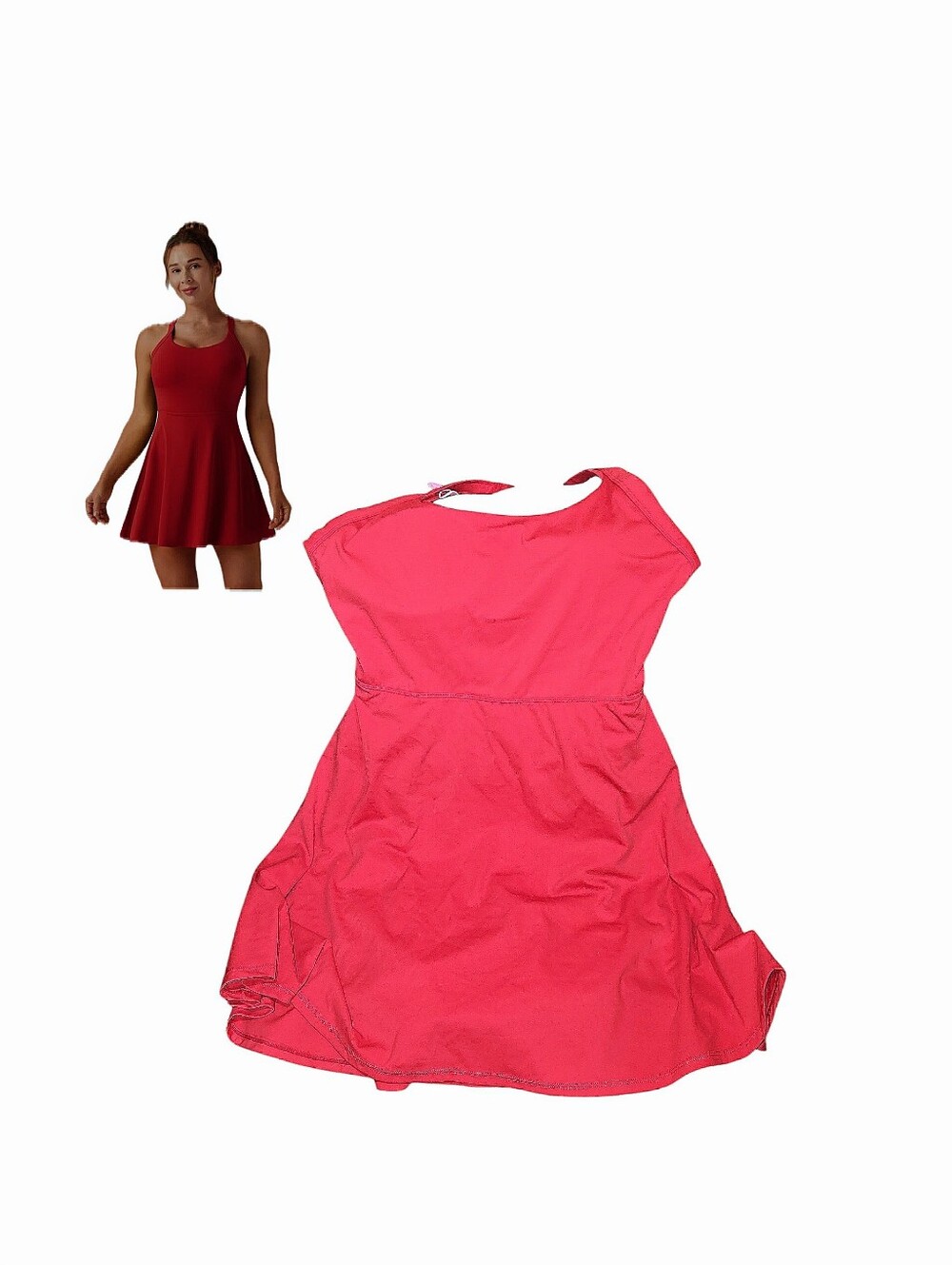 HALARA Red Fit & Flare Mini Dress - Picture 2 of 6